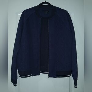 Banana Republic Navy Blue Zip-Up Jacket